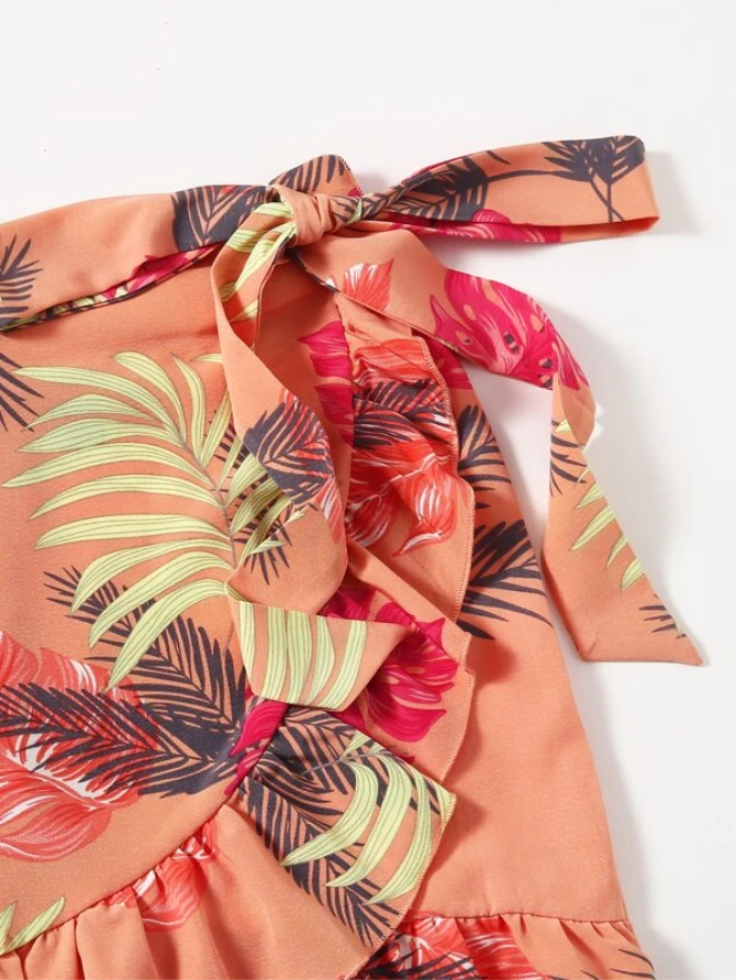 Outfit de dos piezas Volante Tropical Bohemio