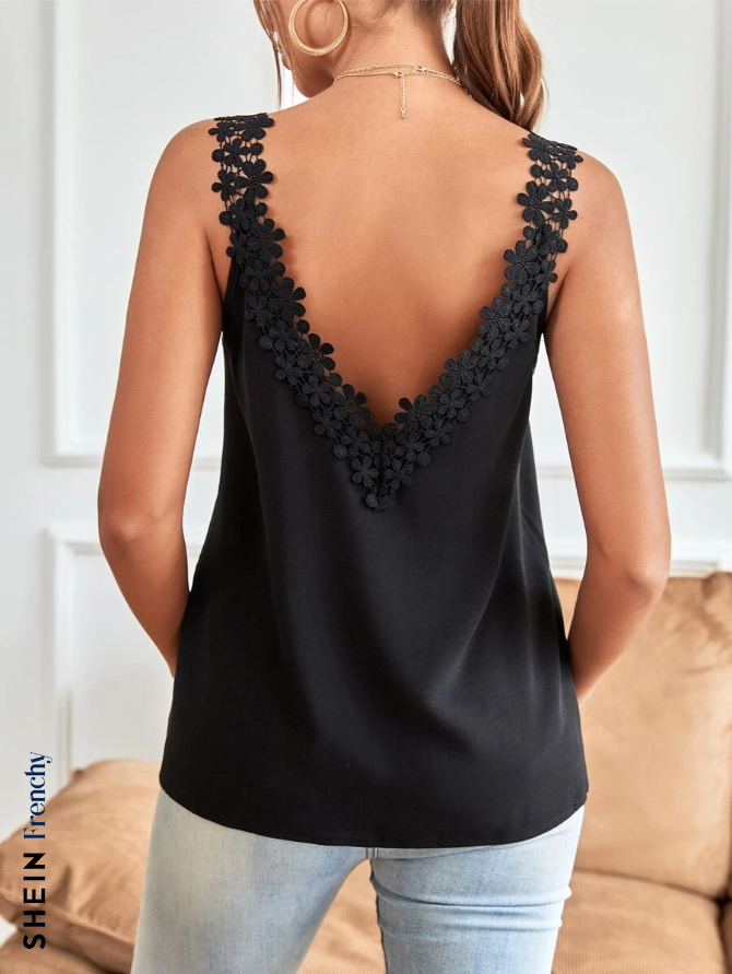 Blusa de tirantes con encaje