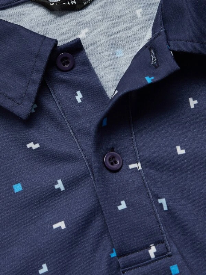 Camisa polo con estampado geométrico