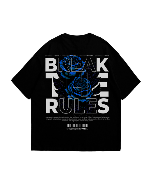 "Break the Rules": Camiseta Oversize de Estilo Urbano