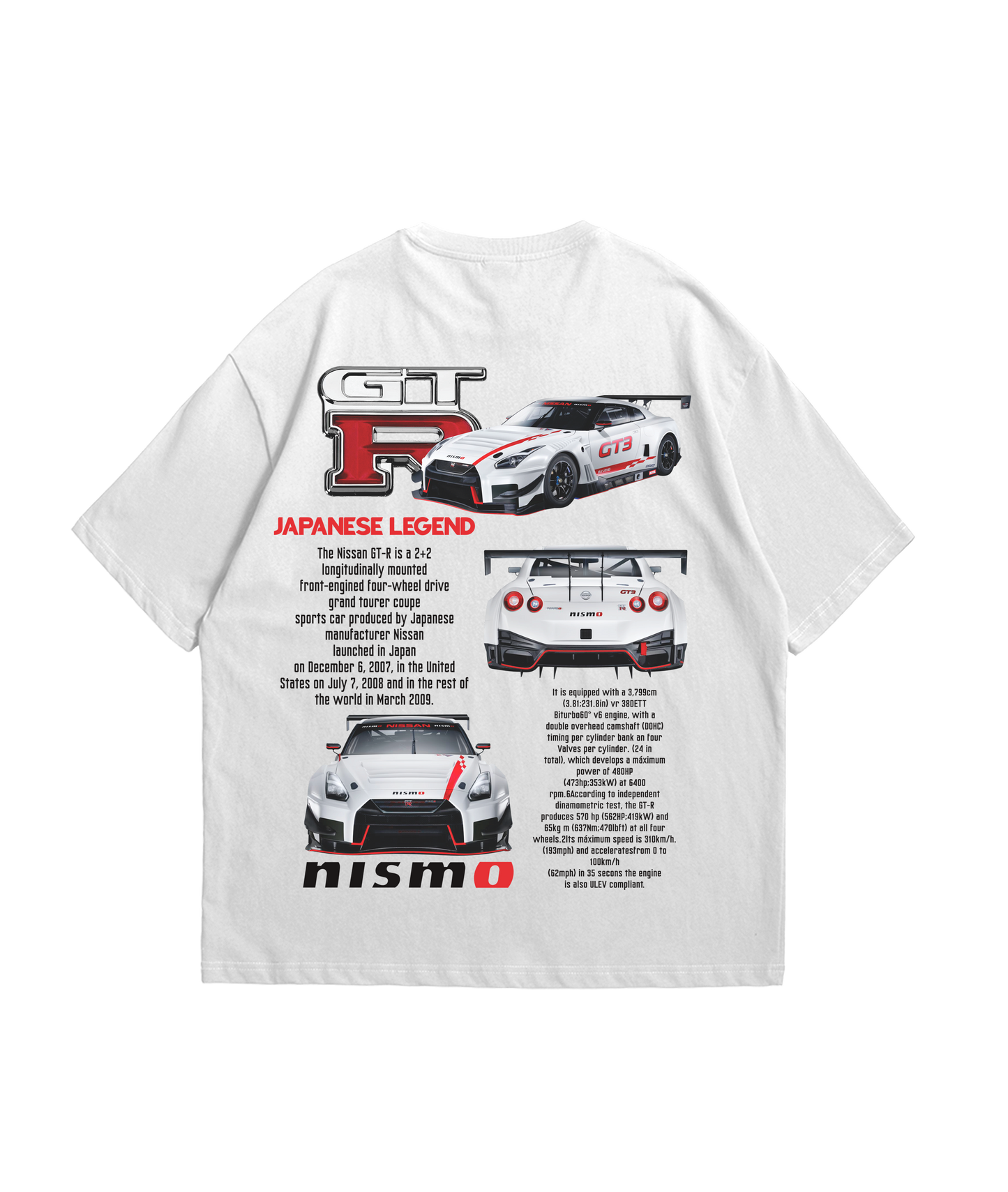 Camiseta Inspirada en el Nissan GTR