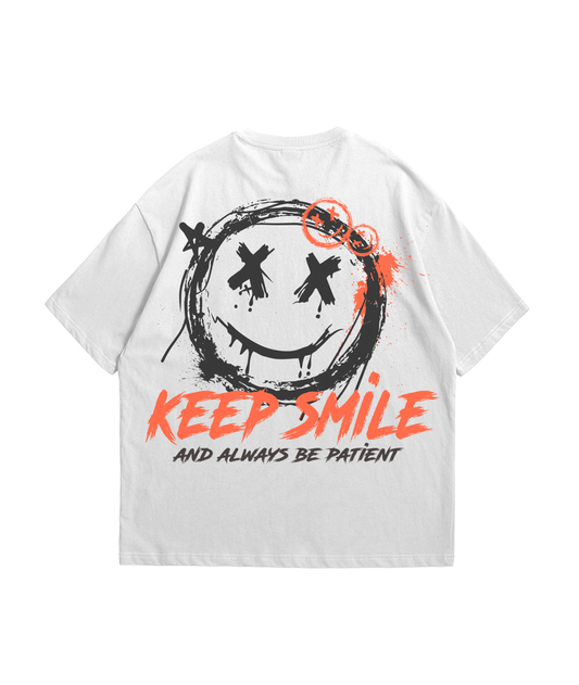 Camiseta Oversize "Keep Smile" de Estilo Urbano y Moderno