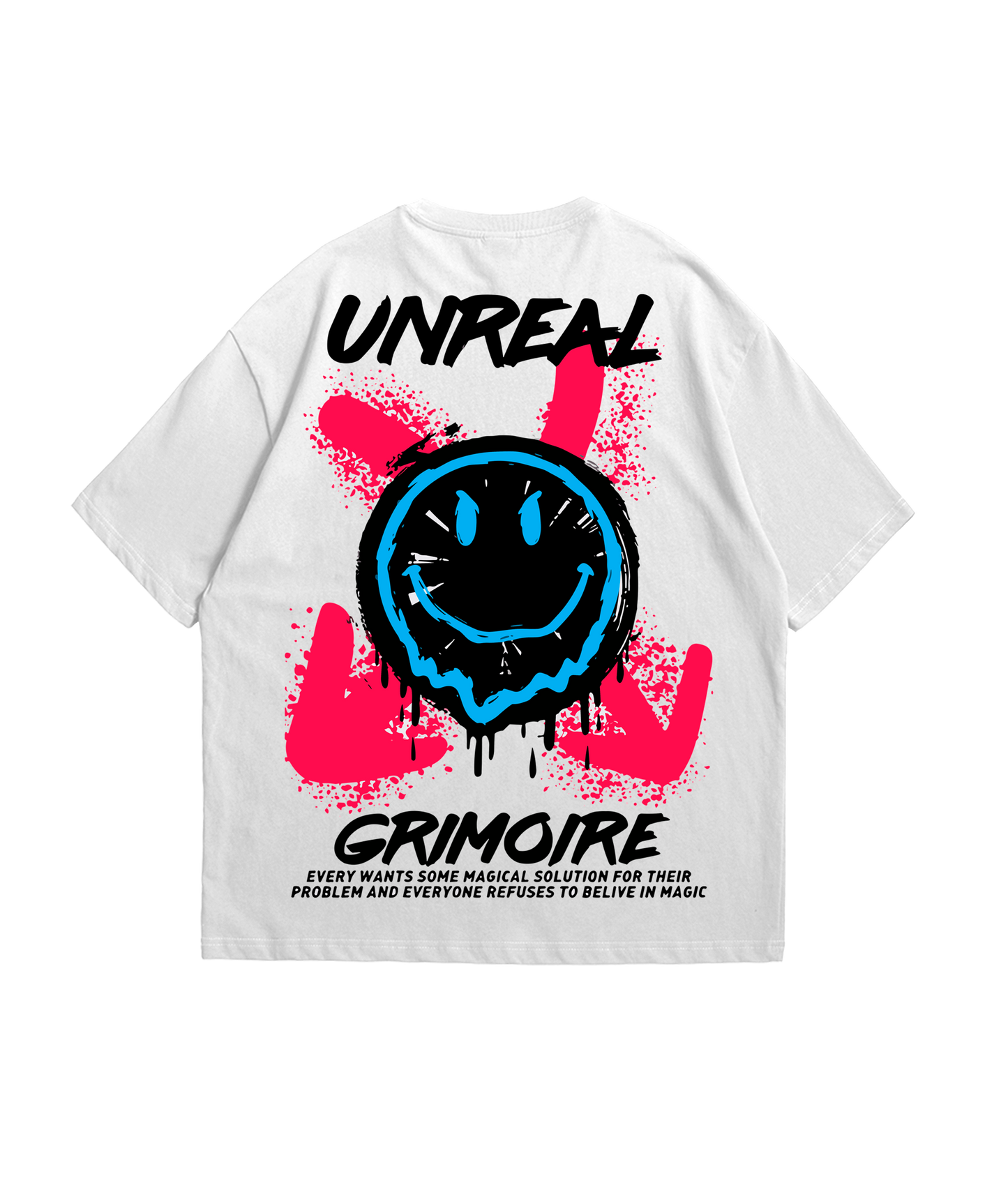 Camiseta con Cara Derretida y Frase "Unreal"