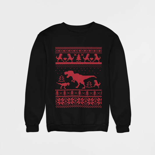 Ugly Sweater T-Rex Navideño