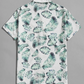 Camisa con estampado tropical con botón delantero