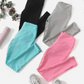Legging deportivo unicolor banda ancha de talle alto