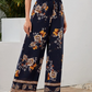 Pantalones Palazzo con estampado floral de cintura con nudo