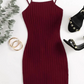 Vestido ajustado tejido de canalé