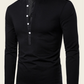 Camisa con medio botón y manga larga