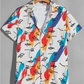Camisa con estampado de pincel y figura