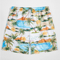 Shorts con estampado tropical con cordón