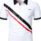 Camisa polo con cinta de rayas