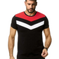 Camiseta de cuello redondo panel en contraste