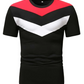 Camiseta de cuello redondo panel en contraste