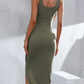 Vestido tank con cordón lateral