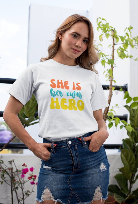 Camiseta con estampado de letra - Empowered Woman